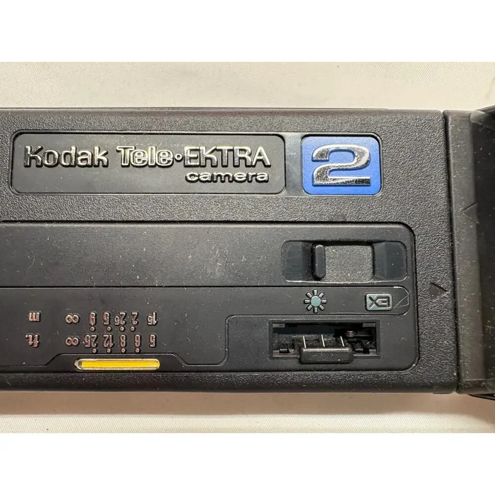 Kodak Tele-EKTRA 2 Camera with Case Untested Vintage Compact 110 Film